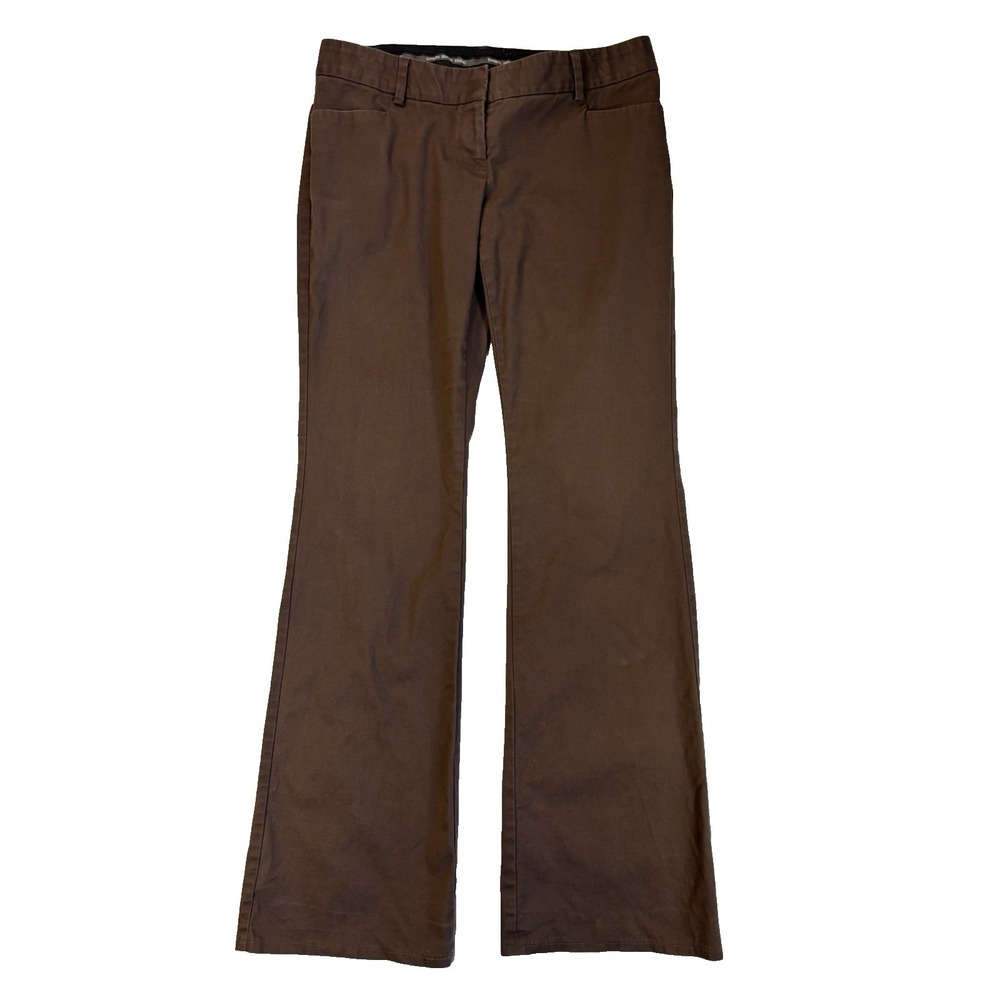 Express Women's 6 Stylist Sexy Low Rise Brown Flared‎ Chino Pants Y2K 90's Urban